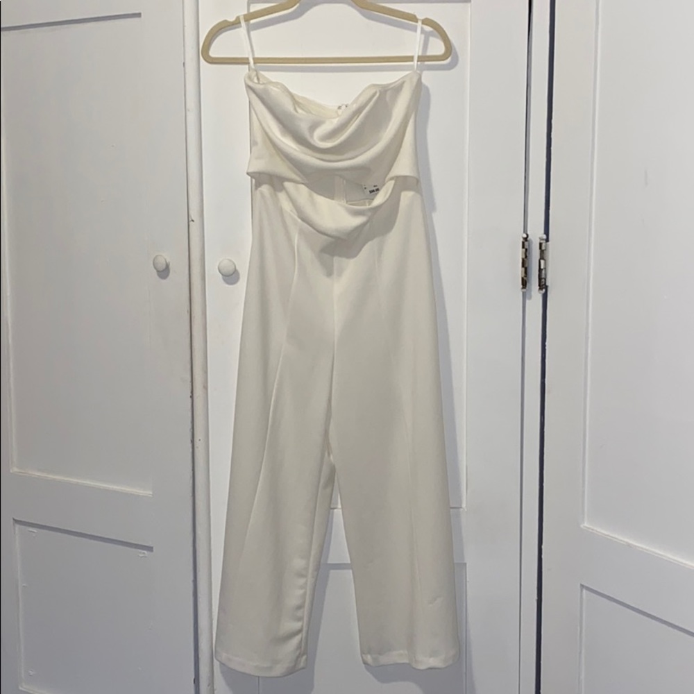 White strapless jumpsuit from South Moon Under
